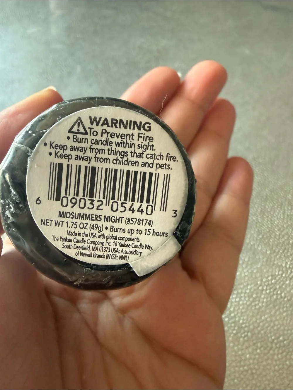 Yankee Candle Midsummer's Night Votive - Black